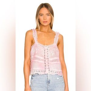 Love shack fancy pink sally top